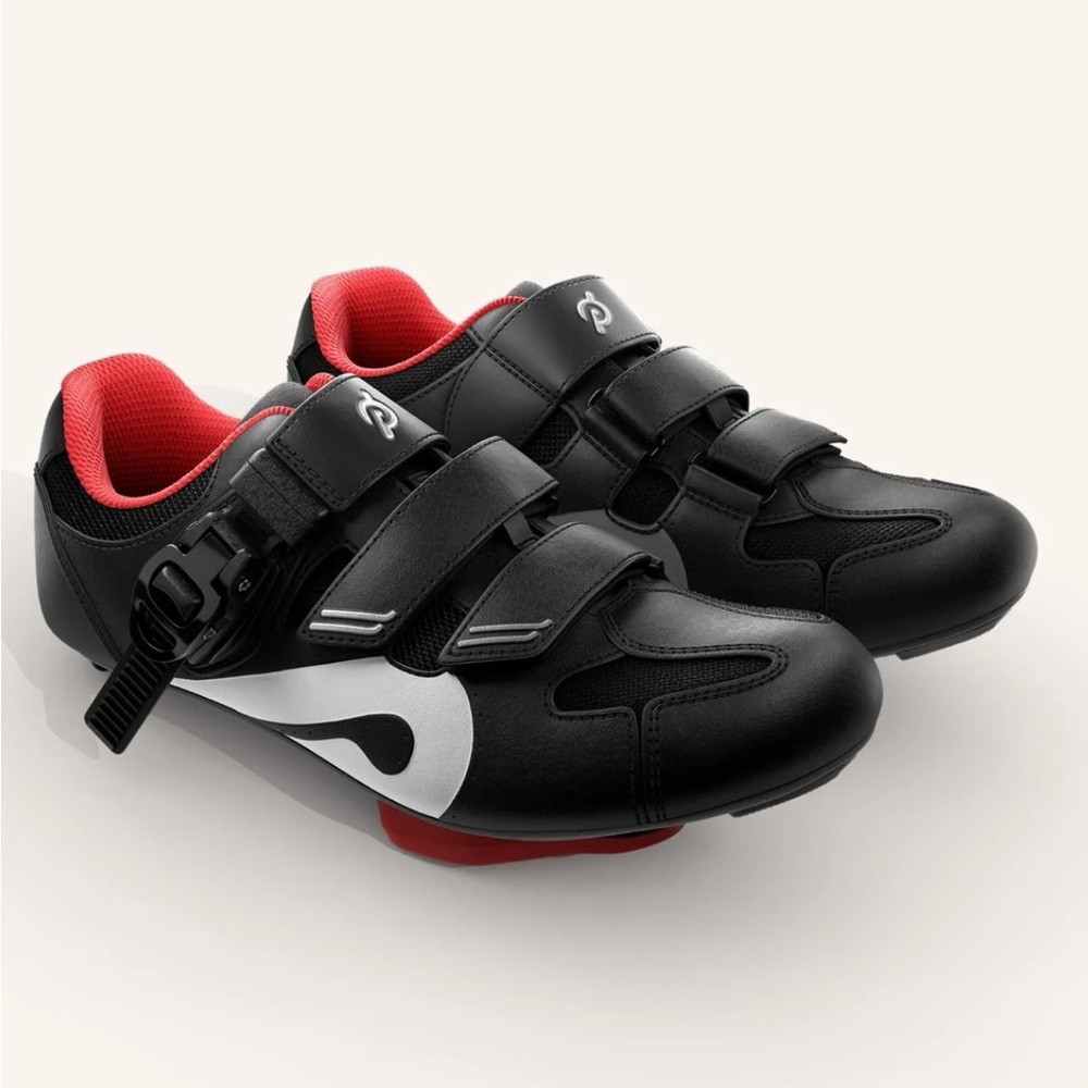 Peloton Black and Red Athletic Shoes